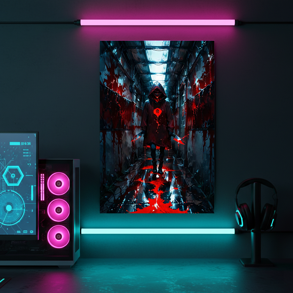 Slasher's Aftermath – Premium Metal Print (Gore Art)