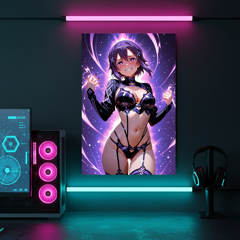 Yuuki Konno – Zekken's Legacy (+18) | Premium Metal Displate | Sword Art Online Art 💜⚔️