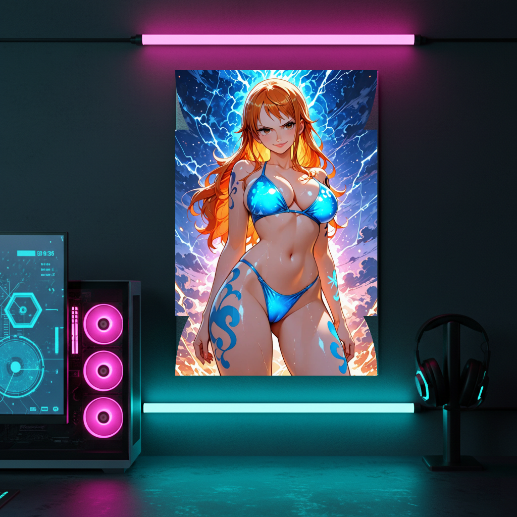Nami – One Piece Metallposter & Waifu Metalldisplay (Aluminium Art) #2