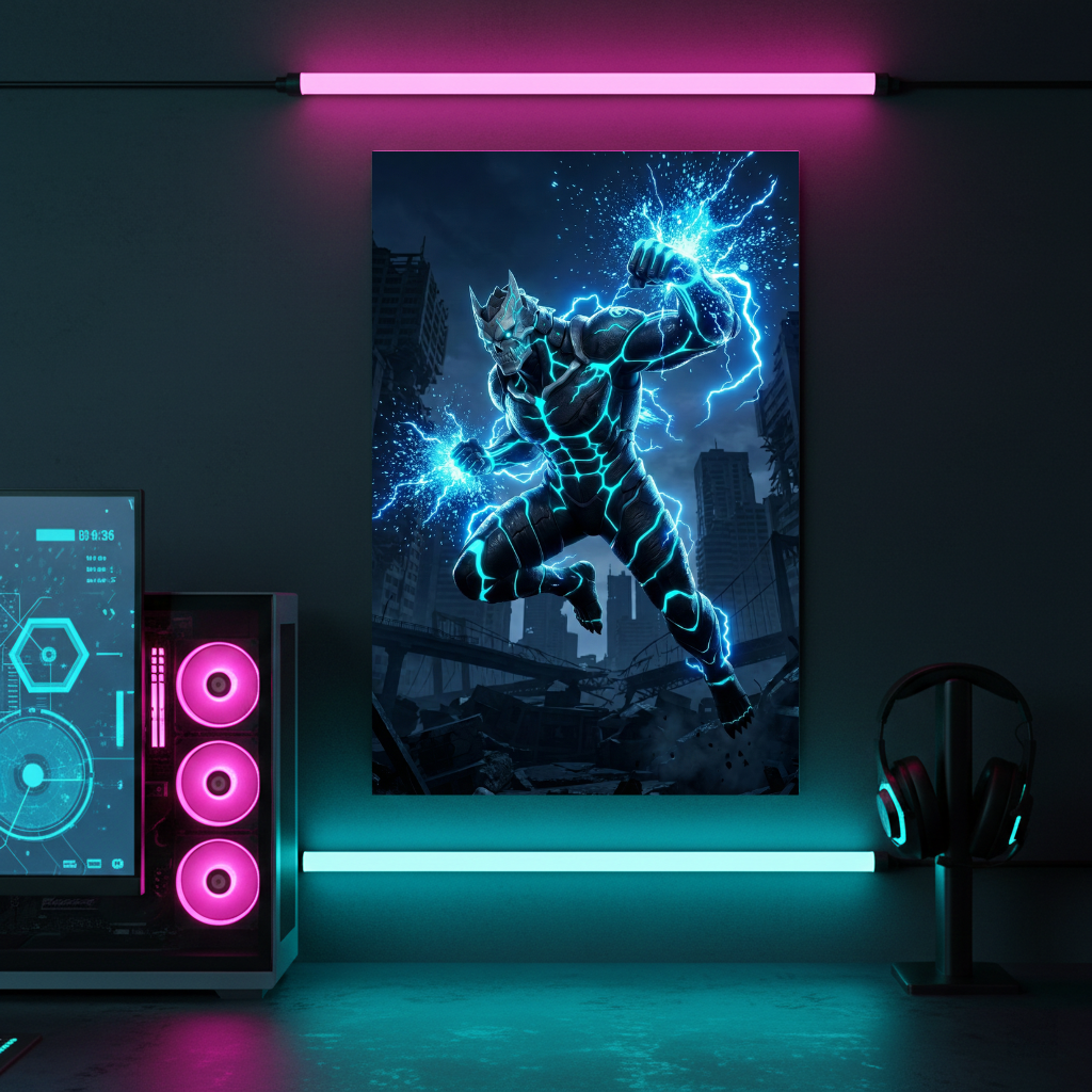 Kaiju No. 8 – Epic Anime Metal Poster, Shiny Wall Art &amp; Kaiju No. 8 Metal Display