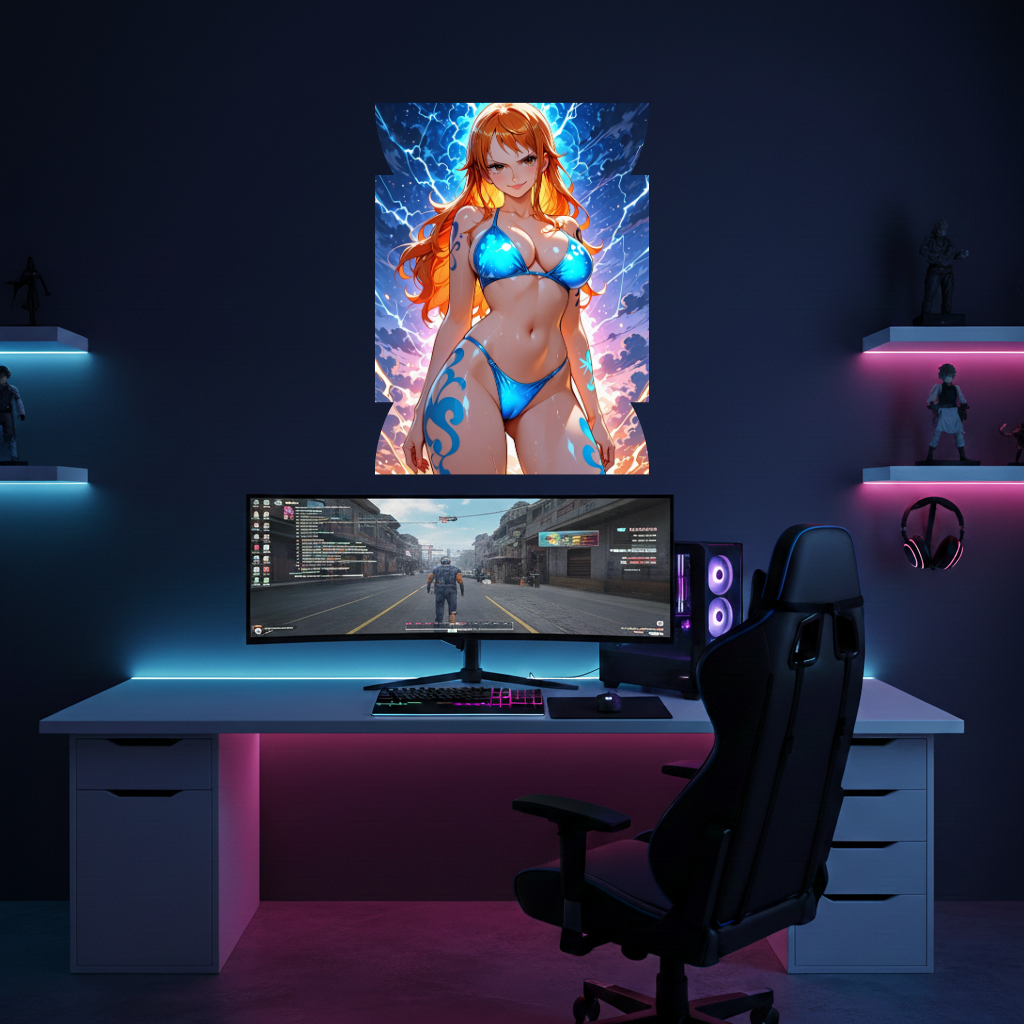 Nami – One Piece Metallposter & Waifu Metalldisplay (Aluminium Art) #2