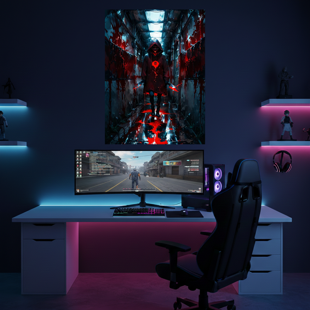 Slasher's Aftermath – Premium Metal Print (Gore Art)