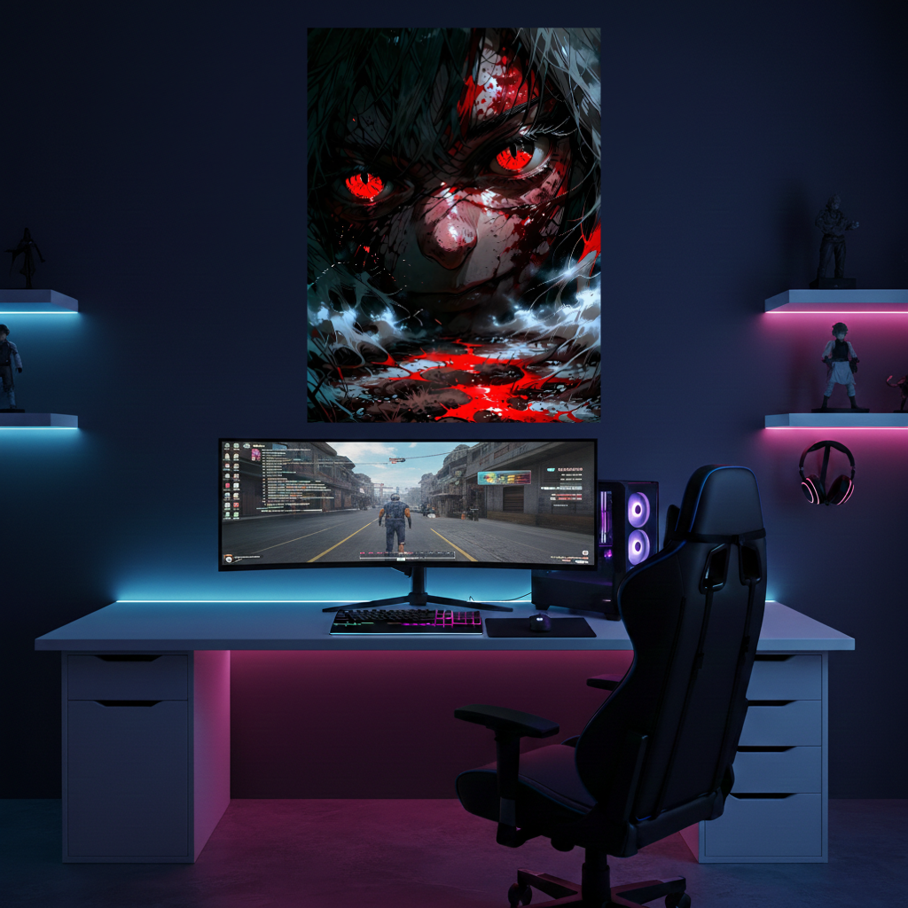 Crimson Bloodlust – Anime Horror Metal Art