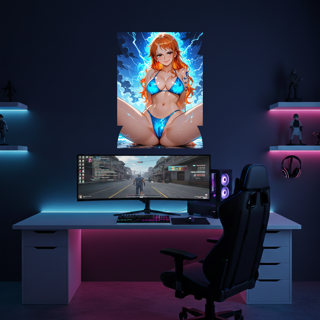 Nami – One Piece Metallposter & Waifu Metalldisplay (Aluminium Art)