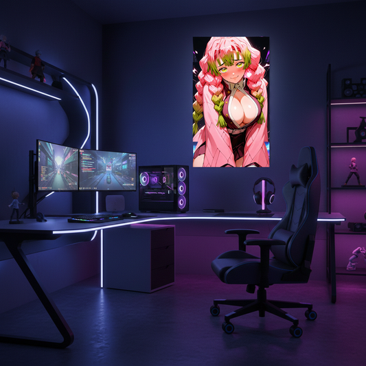 Mitsuri Kanroji – Anime Metal Poster &amp; Demon Slayer Metal Display (Hashira Wall Art)