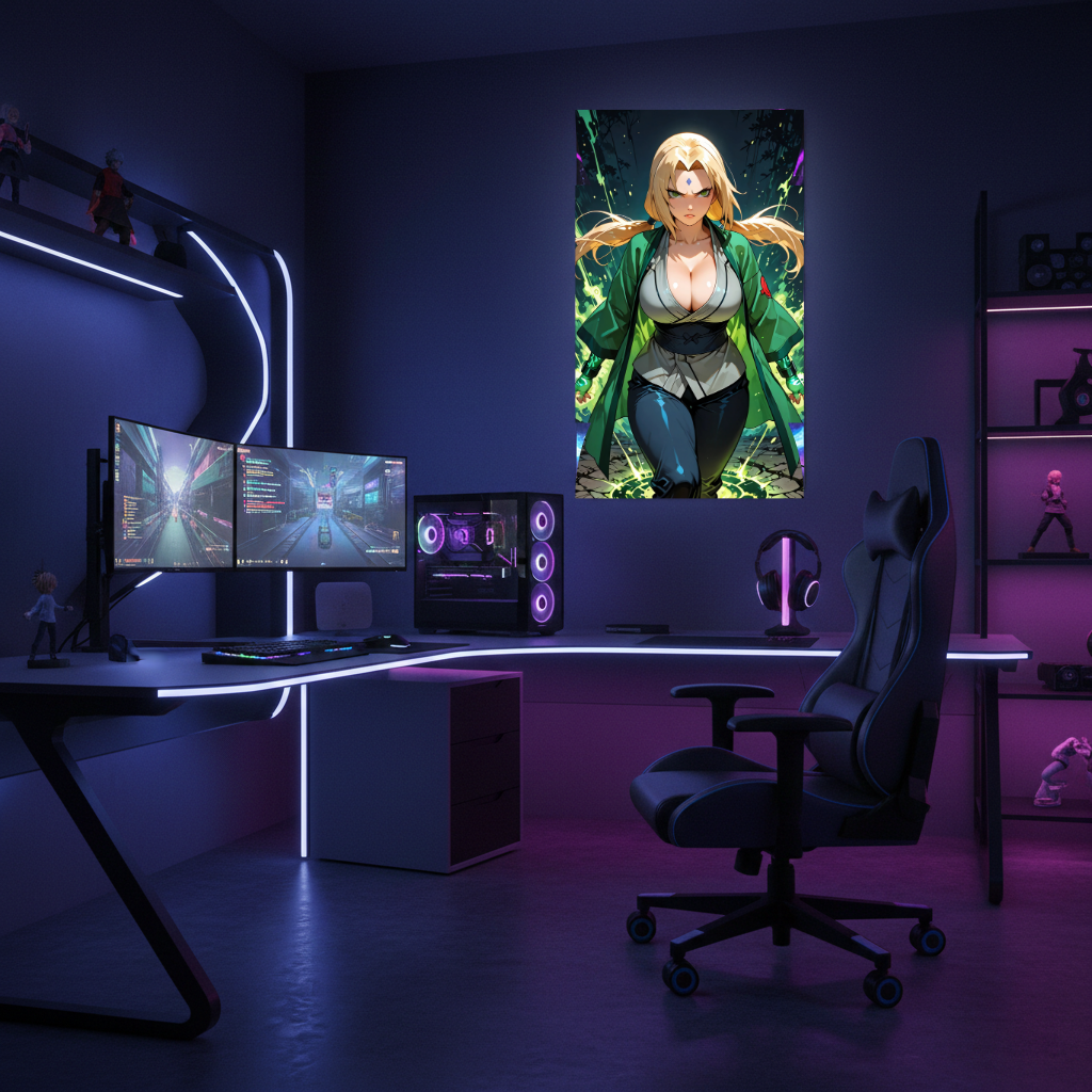 Tsunade – Naruto Metallposter & Hokage Metalldisplay