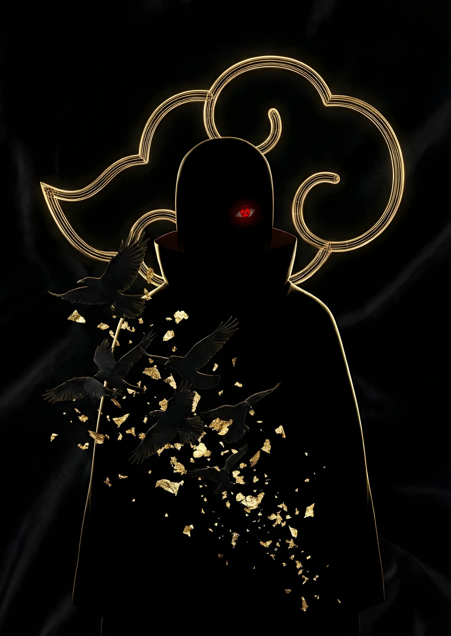 Itachi Uchiha – Naruto Metallposter & Akatsuki Wandkunst (Aluminiumdruck)