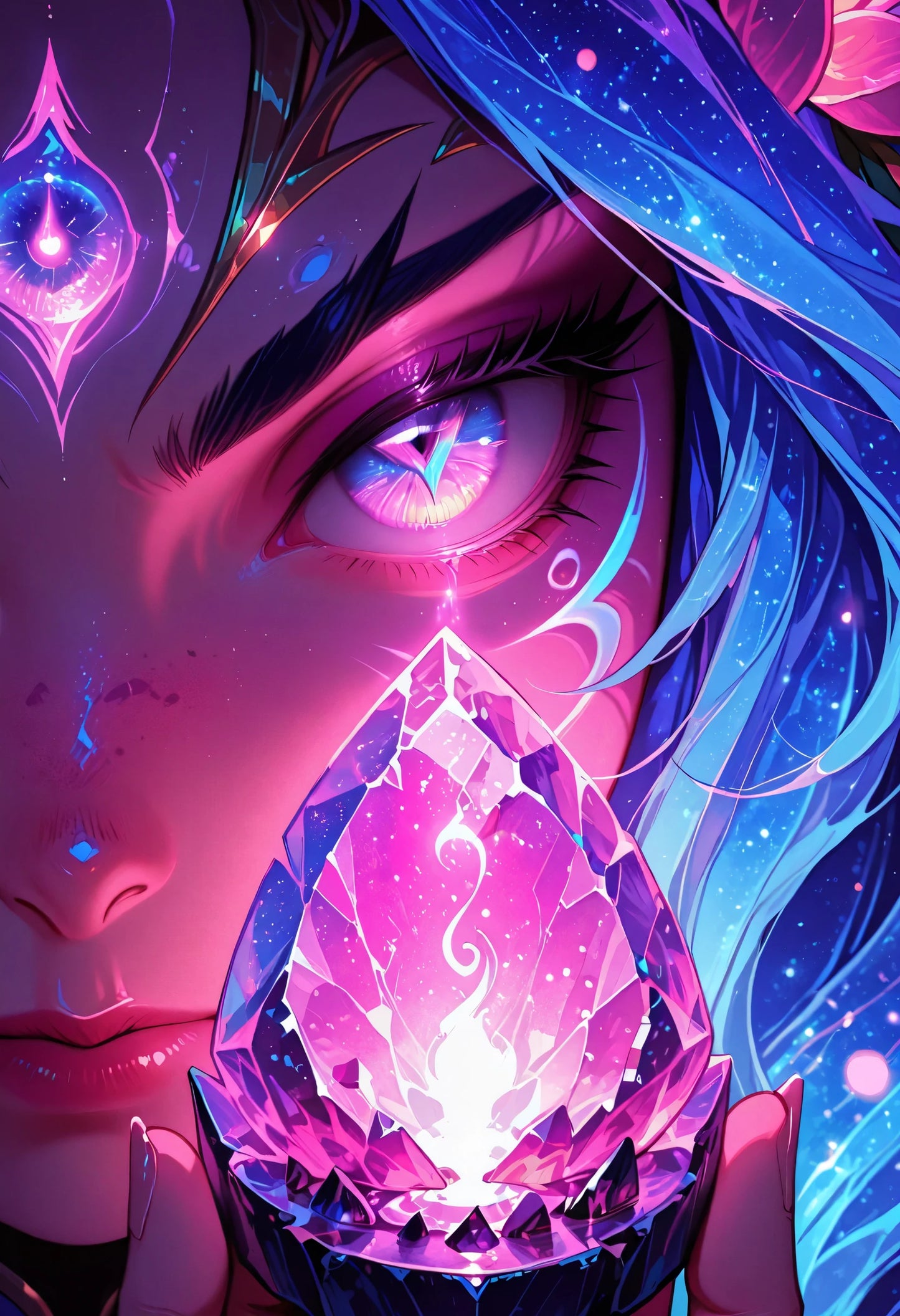 Celestial Crystal Soul – Premium Gaming Wall Decor