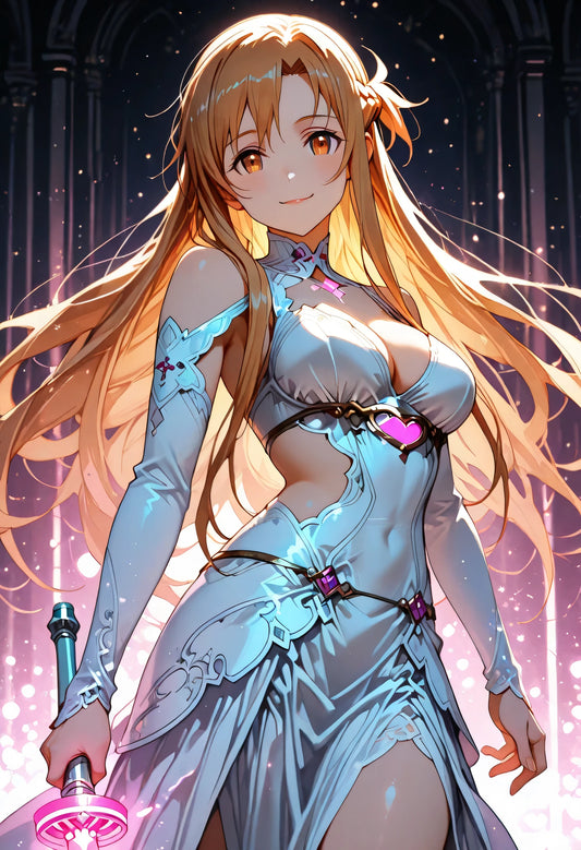Asuna Yuuki – Radiant Knight Edition | Premium Metall Displate | Sword Art Online Wandkunst & Magnet-Poster 🛡️💎