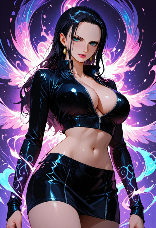Nico Robin – Anime Metallposter, glänzende Wandkunst & Premium One Piece Metalldisplay