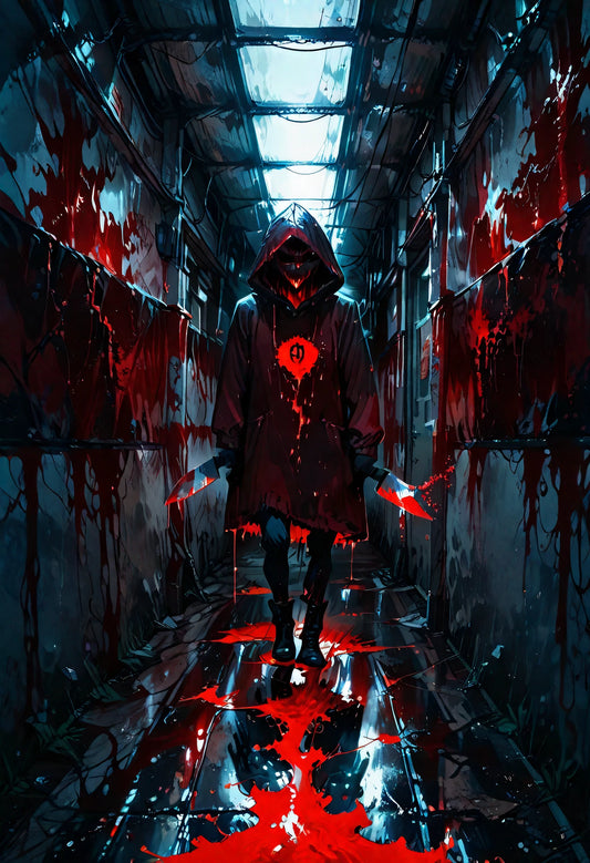 Slasher's Aftermath – Premium Metal Print (Gore Art)