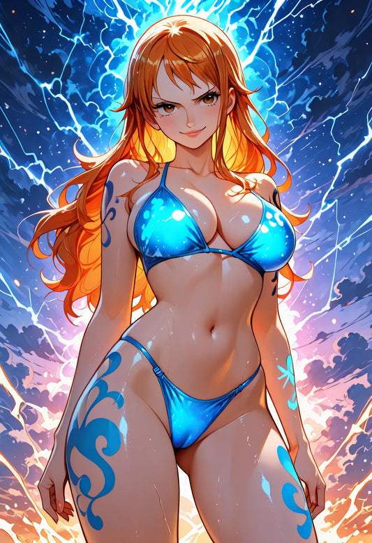 Nami – One Piece Metallposter & Waifu Metalldisplay (Aluminium Art) #2